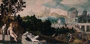 Jan van Scorel Landscape with Bathsheba USA oil painting artist